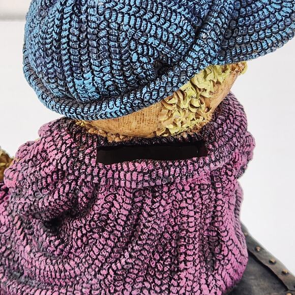 Painted Ceramic Bear Holding Train on a Chest Gertrude B. Gable Collection Bank - Picture 8 of 10